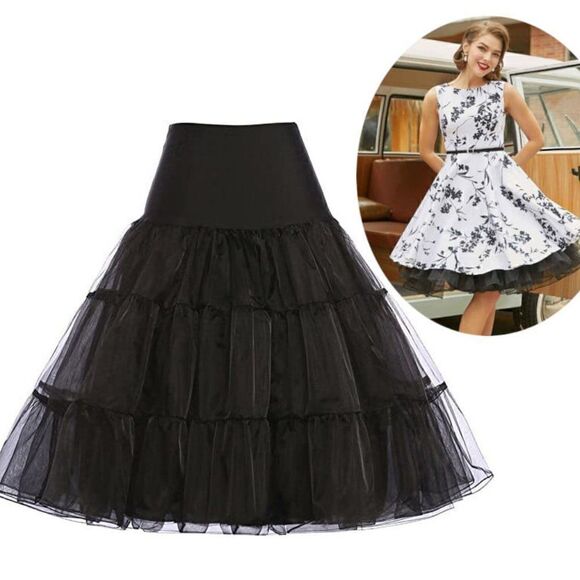 Petticoat Pinup Retro Vintage 1950s 60s Rockabilly Tutu Crinoline Underskirt NEW - Picture 5 of 15